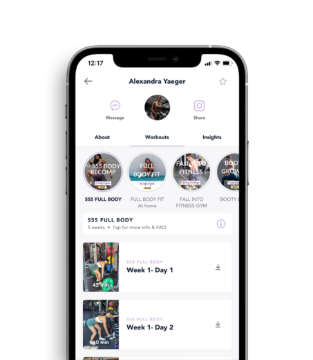 Start your fitness journey today shown on a device