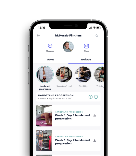 Training programs for all levels shown on a device