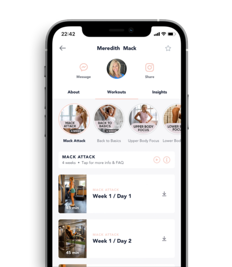 Build strength and confidence in the gym shown on a device