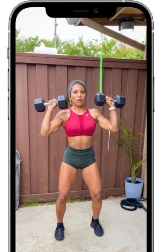 Move & sweat with my weekly workouts shown on a device