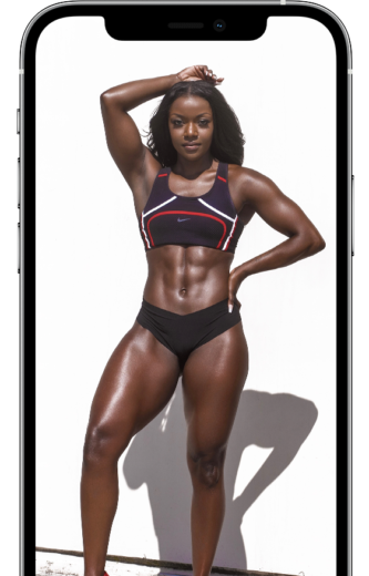Build strength, confidence, & power shown on a device