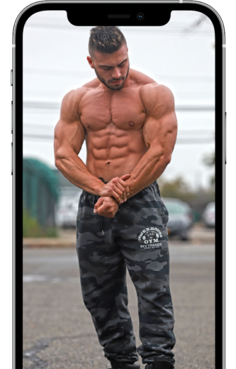 Build your goal body today shown on a device