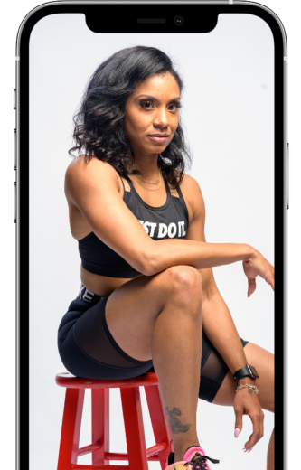 Full-body training
programs shown on a device
