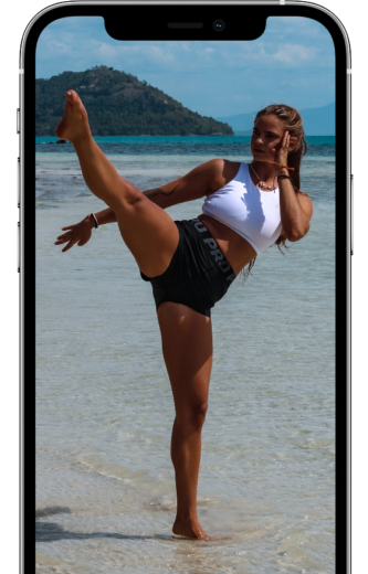 Martial Arts Training shown on a device