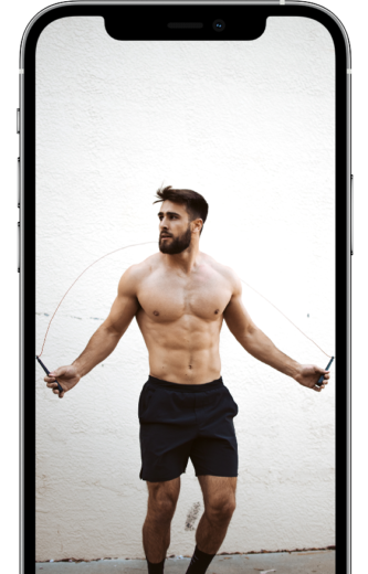 Full-body training
programs shown on a device