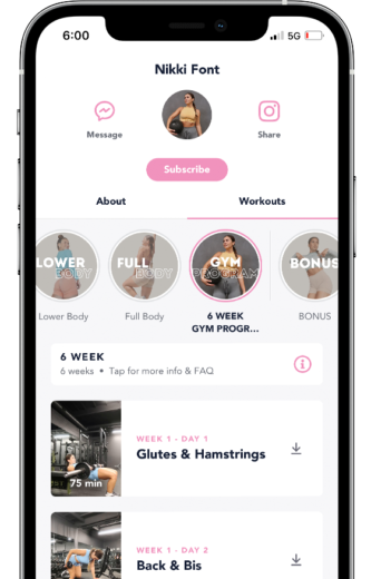 Start training today shown on a device